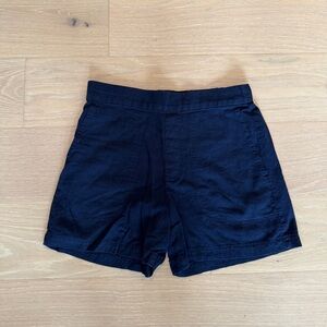 Banana Republic High Waist Linen Women Shorts - Navy